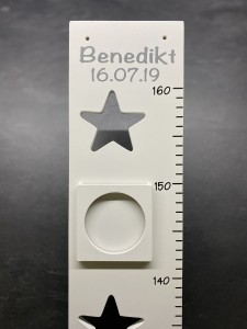Kinder Längenmaßstab Messlatte Star 100cm Holz Weiß Klappbar | Personalisiert | Kids Concept